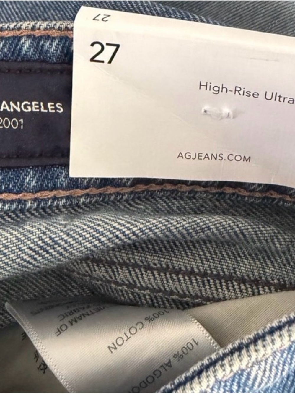 Ag Adriano Goldschmied Wide-Leg High-Rise Jeans - Medium Blue Deven - Picture 4 of 4